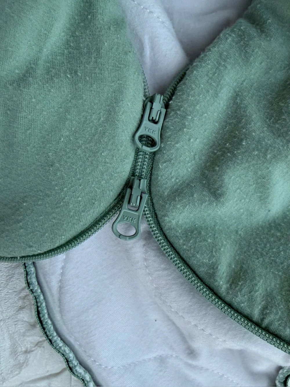 Quince  Bamboo Sleeping Bag Granite Green Two Way Zip Close Wearable small
